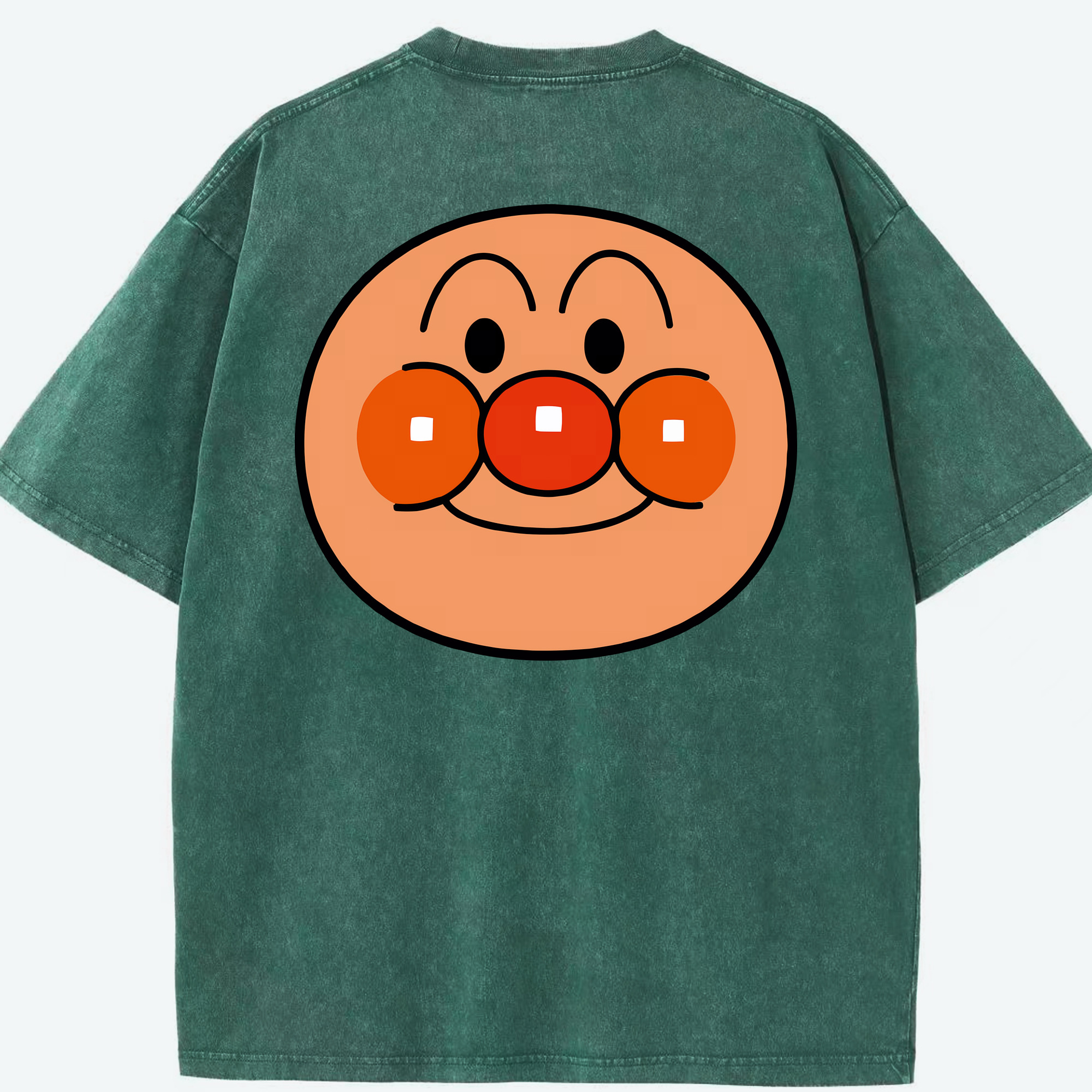 （画像用） アンパンマン Anpanman 綿100% ヴィンテージ風 半袖Tシャツ（背面プリント）